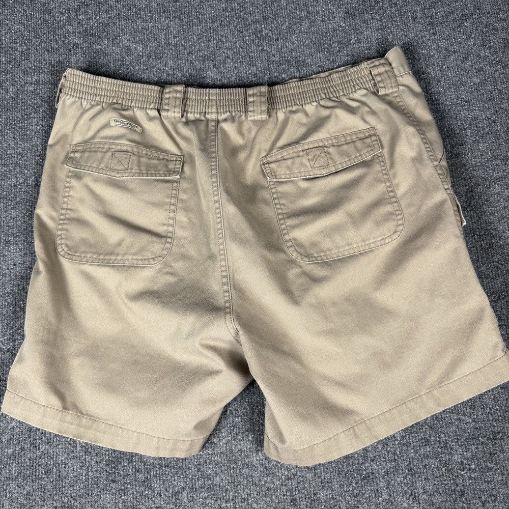 Vintage Weekender Shorts Mens 38 Tan Cotton 90s Dad Shorts Cargo Y2K Khaki Beige - Picture 5 of 7